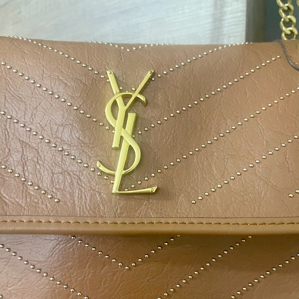 Yves Saint Laurent Brown Quilted Leather Shoulder Bag with Chain Strap - Picture 13 of 13